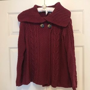 Caslon Red Cowl Sweater